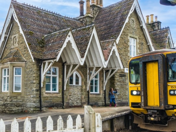 Station Cottage with train